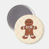 Gingerbread Jongen Kerstmagneet Magneet (Voorkant / Achterkant)