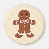 Gingerbread Jongen Kerstmagneet Magneet (Voorkant)