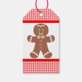 Gingerbread Jongen Kerstmis Cadeaulabel (Voorkant)