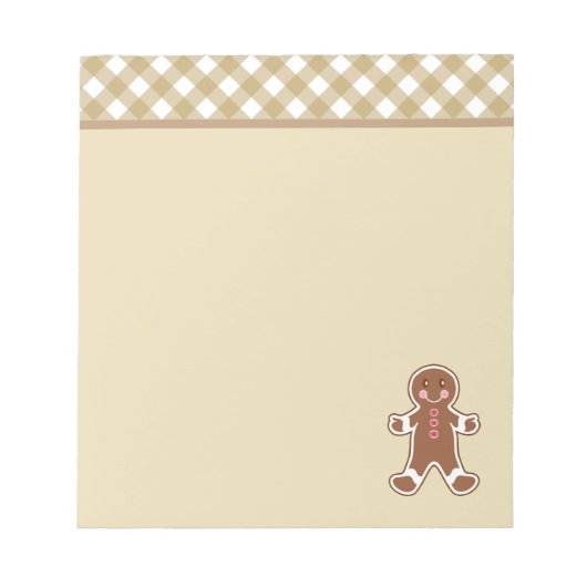 Gingerbread Jongens Notitieblok (Voorkant)