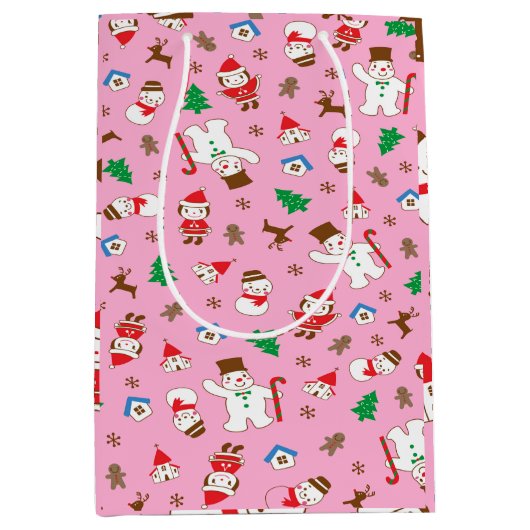 Gingerbread Joy Medium Cadeauzakje (Voorkant)