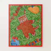 GINGERBREAD KAT 16x20 Grote Stukken Puzzel Legpuzzel (Verticaal)