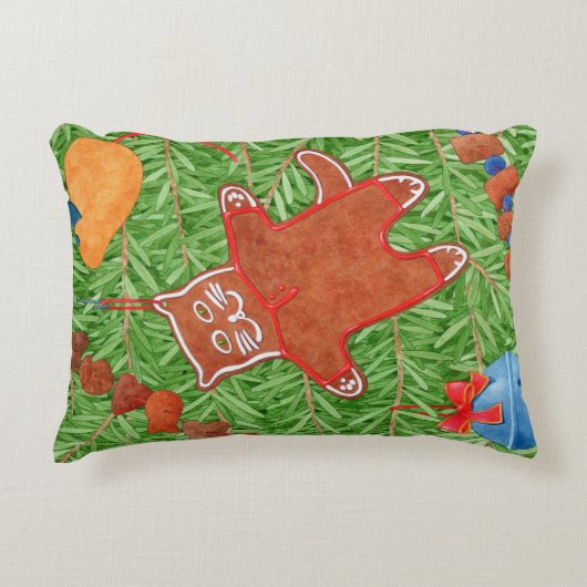 GINGERBREAD KAT accent kussen (Voorkant)