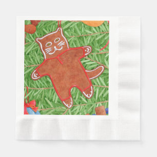 GINGERBREAD KAT bedacht lunch papier servetten