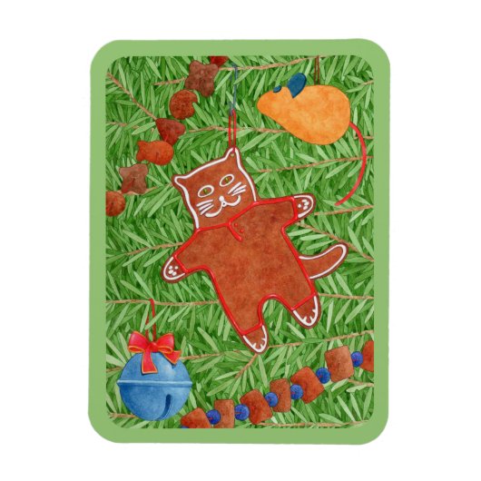 GINGERBREAD KAT Flexible Magnet Magneet (Verticaal)