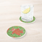 GINGERBREAD KAT rond zandsteen Onderzetter (Zijkant)
