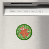GINGERBREAD KAT Ronde Magneet / Groen (Insitu (Vaatwasser))