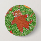 GINGERBREAD KAT Ronde Pin Button (Voorkant)