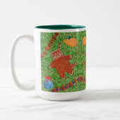 GINGERBREAD KAT Tall Hunter Groene Two-Tone Mok (Links)