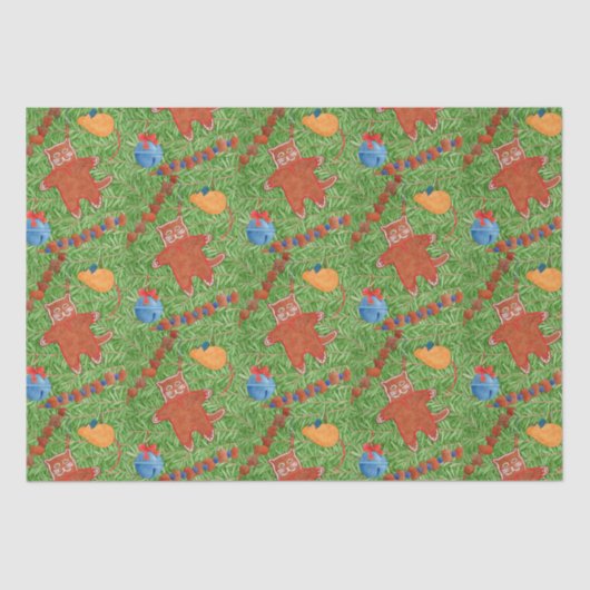 GINGERBREAD KAT tissuepapier (Voorkant)