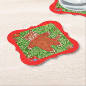 GINGERBREAD KATTEN beugel papier Onderzetters / ro (Gekanteld)