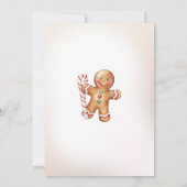 Gingerbread Kerst Baby shower Bingo Spel Kaart (Achterkant)