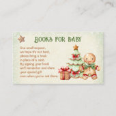 Gingerbread Kerst Baby shower Boeken voor Baby Informatiekaartje (Voorkant)
