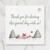 Gingerbread Kerst baby shower gunst cadeau labels (Achterkant)