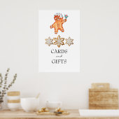 Gingerbread | Kerst Baby Shower Kaarten & Cadeaus Poster (Keuken)