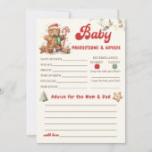 Gingerbread Kerst Baby voorspellingen advies spel Kaart (Voorkant)