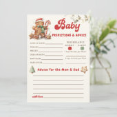 Gingerbread Kerst Baby voorspellingen advies spel Kaart (Staand voorkant)