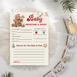 Gingerbread Kerst Baby voorspellingen advies spel Kaart