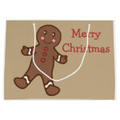 Gingerbread Kerst Gift Bag Groot Cadeauzakje (Voorkant)