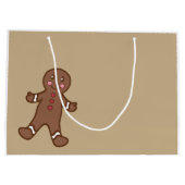 Gingerbread Kerst Gift Bag Groot Cadeauzakje (Achterkant)