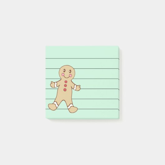 Gingerbread Kerst Koekje Notitieblok Post It Post-it® Notes (Voorkant)