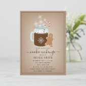 Gingerbread Kerst Koekjes Uitwisseling Feestdagenkaart (Staand voorkant)