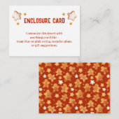 Gingerbread Kerst Rood en Wit Informatiekaartje (Voorkant / Achterkant)