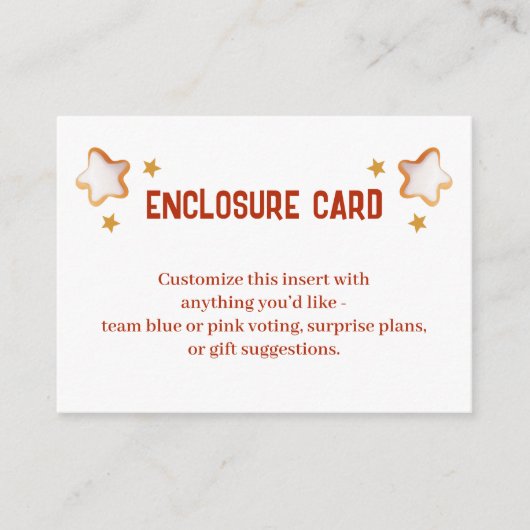 Gingerbread Kerst Rood en Wit Informatiekaartje (Voorkant)