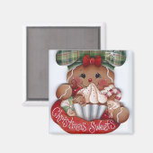 Gingerbread Kerst Sweets Magnet (Voorkant / Achterkant)