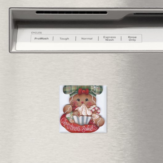 Gingerbread Kerst Sweets Magnet (Insitu (Vaatwasser))