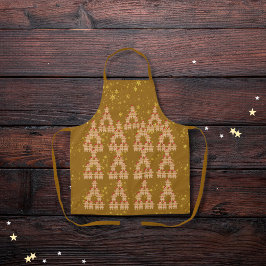 Gingerbread Kerstbomen goud Schort