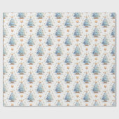 Gingerbread Kerstboom Cookies Sterren Cadeaupapier (Vlak)