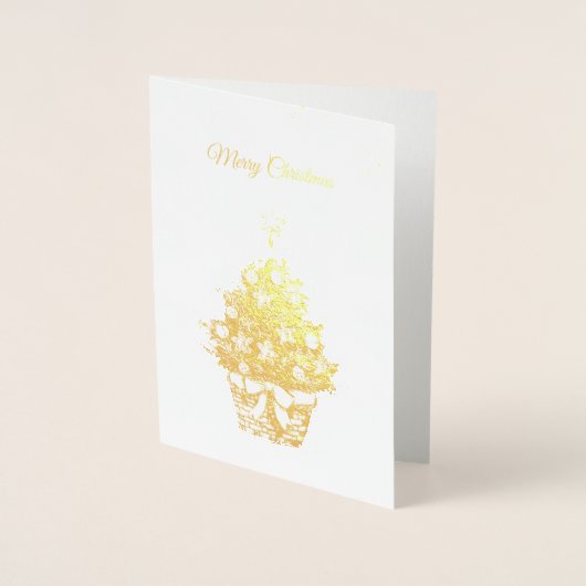 Gingerbread Kerstboom Folie Kaarten (Voorkant)