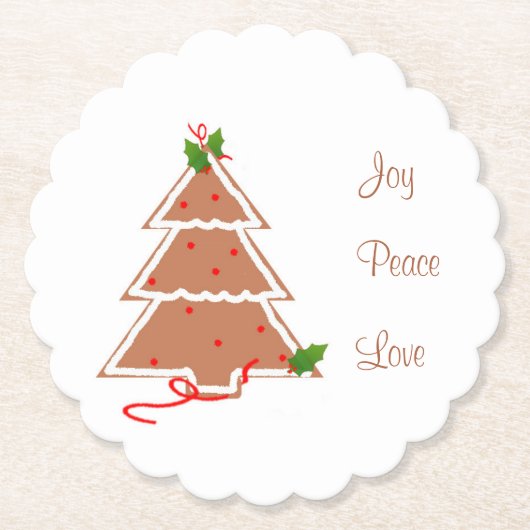 Gingerbread Kerstboom Onderzetters (Voorkant)