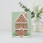 Gingerbread Kersthuis, Postkruising Briefkaart (Staand voorkant)