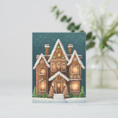 Gingerbread Kersthuis, Postkruising Briefkaart (Staand voorkant)