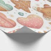 Gingerbread kerstinpakpapier cadeaupapier (Hoek)