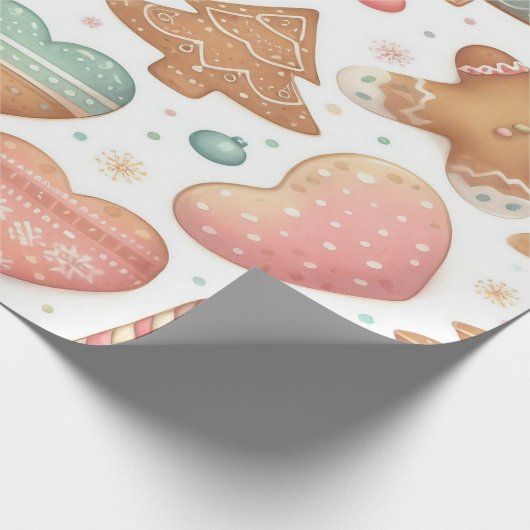 Gingerbread kerstinpakpapier cadeaupapier (Hoek)