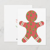 Gingerbread kerstkaart (Voorkant / Achterkant)