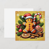 Gingerbread kerstkaart! feestdagenkaart (Voorkant / Achterkant)