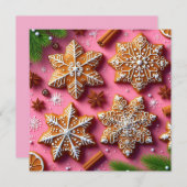 Gingerbread kerstkaart! feestdagenkaart (Voorkant / Achterkant)