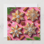 Gingerbread kerstkaart! feestdagenkaart (Voorkant)