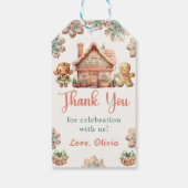 Gingerbread Kerstkoekje Kerstmis Verjaardag Cadeaulabel (Achterkant)