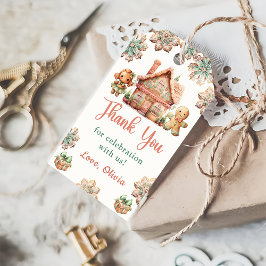 Gingerbread Kerstkoekje Kerstmis Verjaardag Cadeaulabel