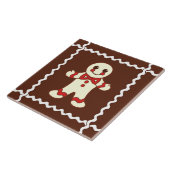 Gingerbread Kerstkoekje Keuken Trivet Tegel Tegeltje (Zijkant)