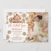 Gingerbread Kerstkoekje Verjaardag Oh Wat leuk Kaart (Voorkant)