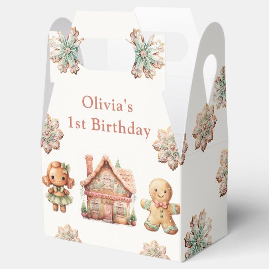 Gingerbread Kerstkoekje Verjaardagsgunst Box Bedankdoosjes (Geopend)