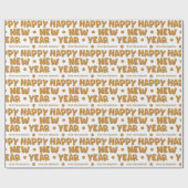 Gingerbread Kerstkoekjes Aangepaste naam Nieuwjaar Cadeaupapier (Vlak)