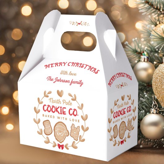 Gingerbread Kerstkoekjes Exchange Rode naam Bedankdoosjes