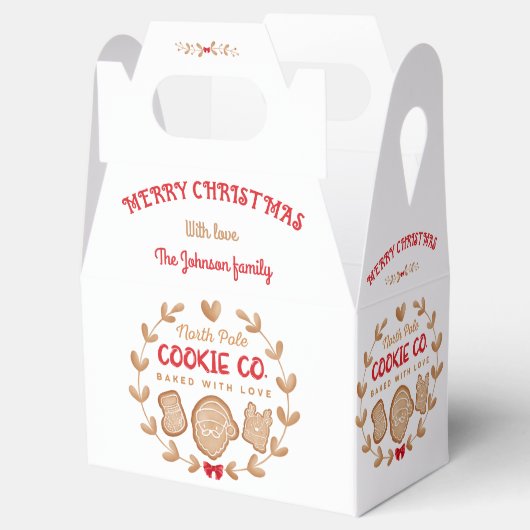Gingerbread Kerstkoekjes Exchange Rode naam Bedankdoosjes (Geopend)